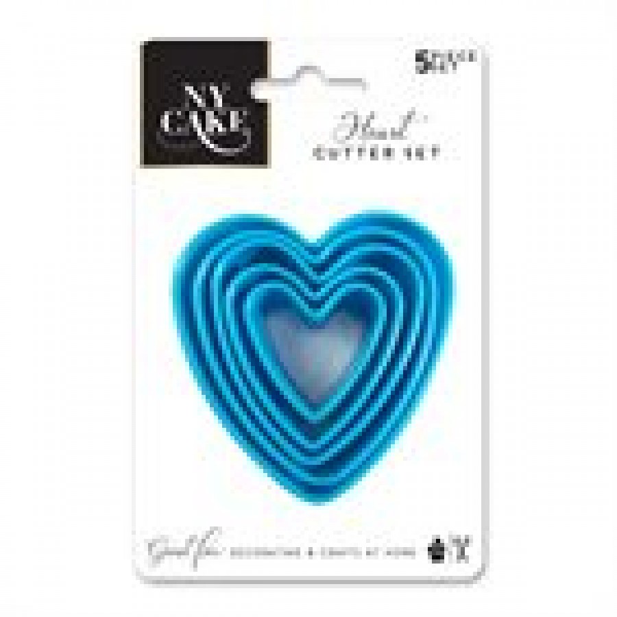 6 Piece Heart Cutter Set by PME - Mia Cake House